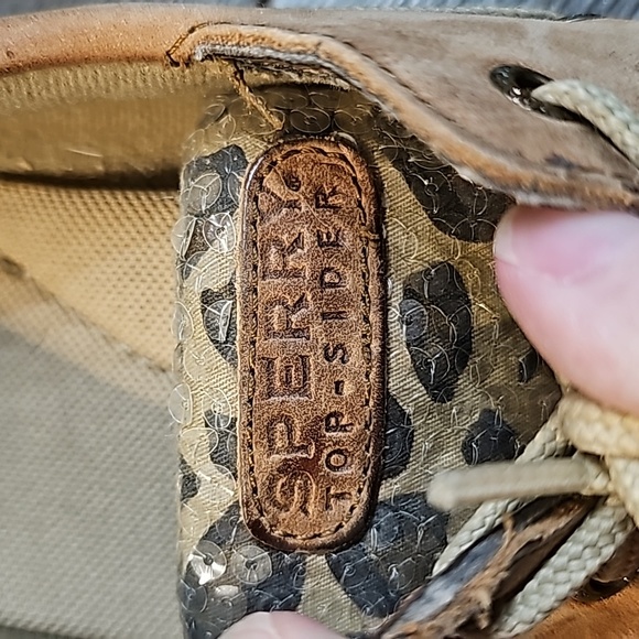 Sperry Top Sider Sequined Leopard Print Women's size 9 - Picture 3 of 5